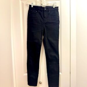 J. Crew High Rise Toothpick jean, size 26, black